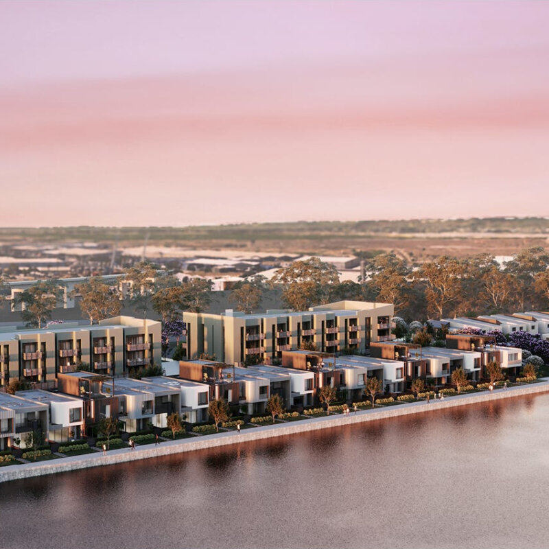 Dock One aerial view